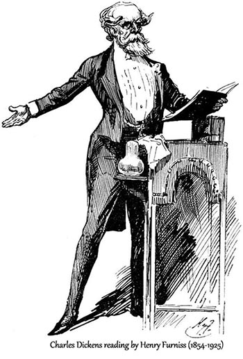 Charles Dickens reads from his works
